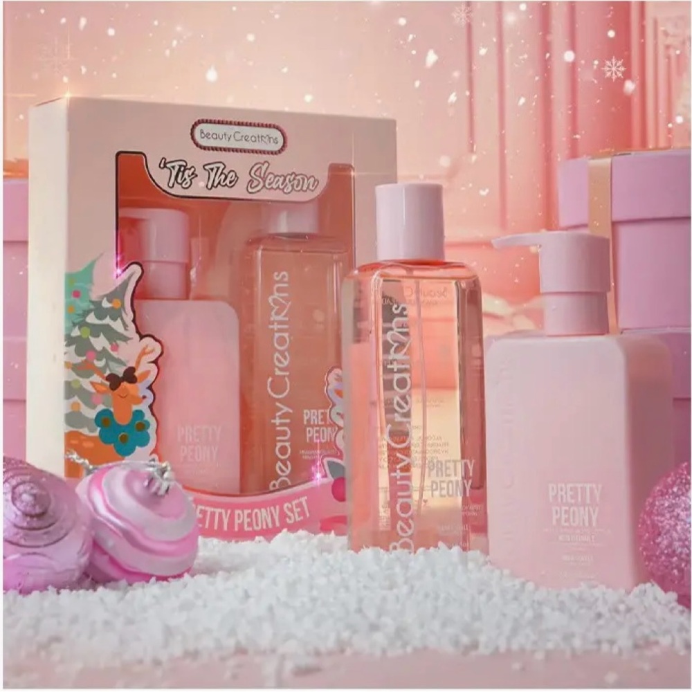 Beauty Creations Tis The Season Pretty Peony Body Lotion & Mist Set-read below